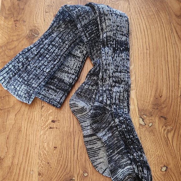 Knit Knee High Socks- gray marble - Picture 2 of 4